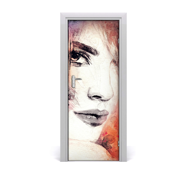 Fototapeta samolepiace na dvere Ženská tvár