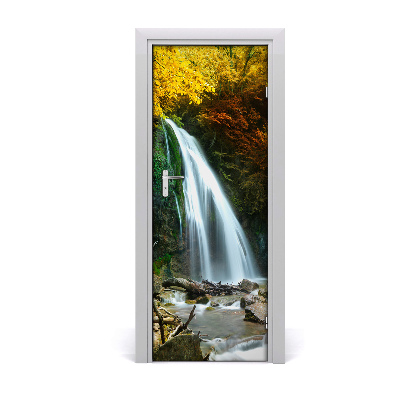 Fototapeta na dvere Vodopád v jesennom lese
