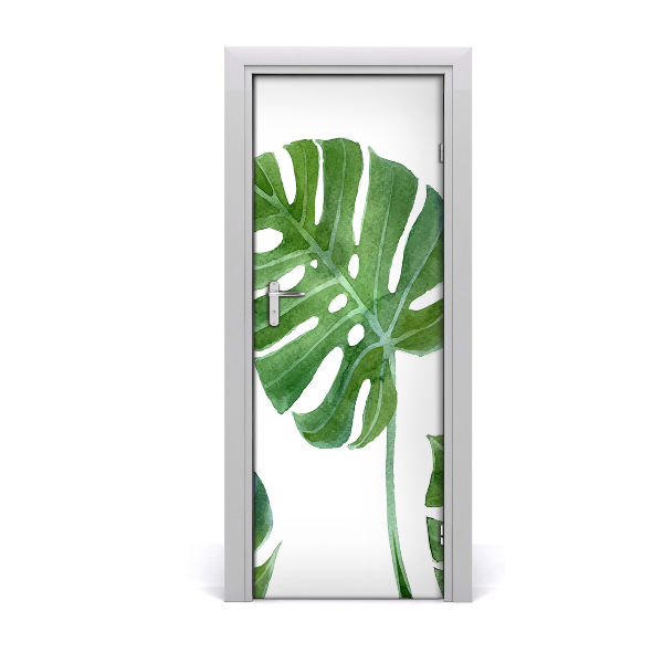 Fototapeta samolepiace na dvere Veľký tropický list Monstera