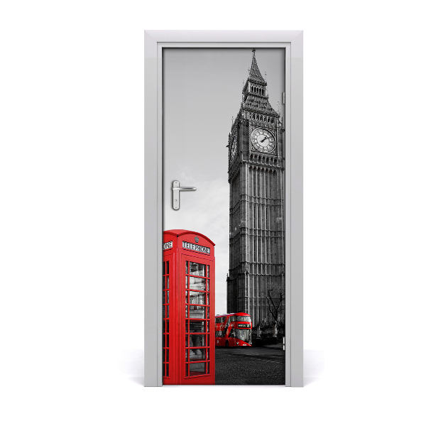 Fototapeta na dvere Big Ben Londýn čiernobiely
