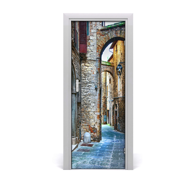 Fototapeta samolepiace na dvere Kamenný oblúk ulice