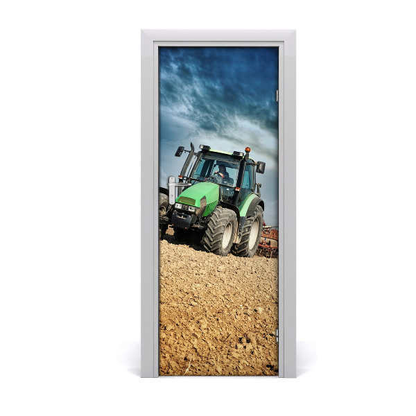 Fototapeta samolepiace na dvere Vozidlá zelený traktor