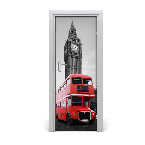 Fototapeta na dvere Červený autobus Big Ben
