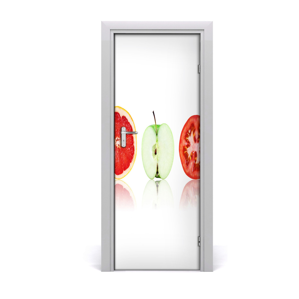 Fototapeta samolepiace na dvere Jablko paradajka grapefruit