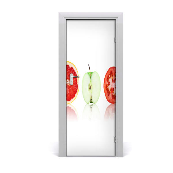 Fototapeta samolepiace na dvere Jablko paradajka grapefruit