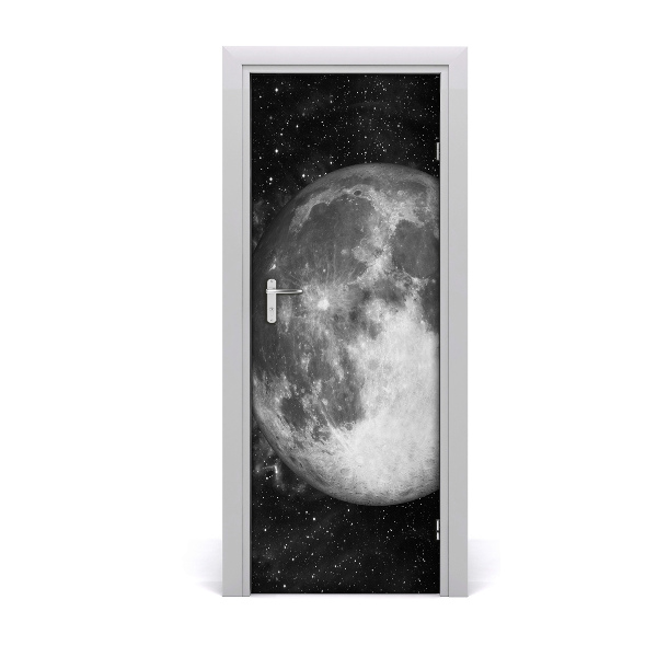 Fototapeta na dvere Mesiac na čiernom pozadí