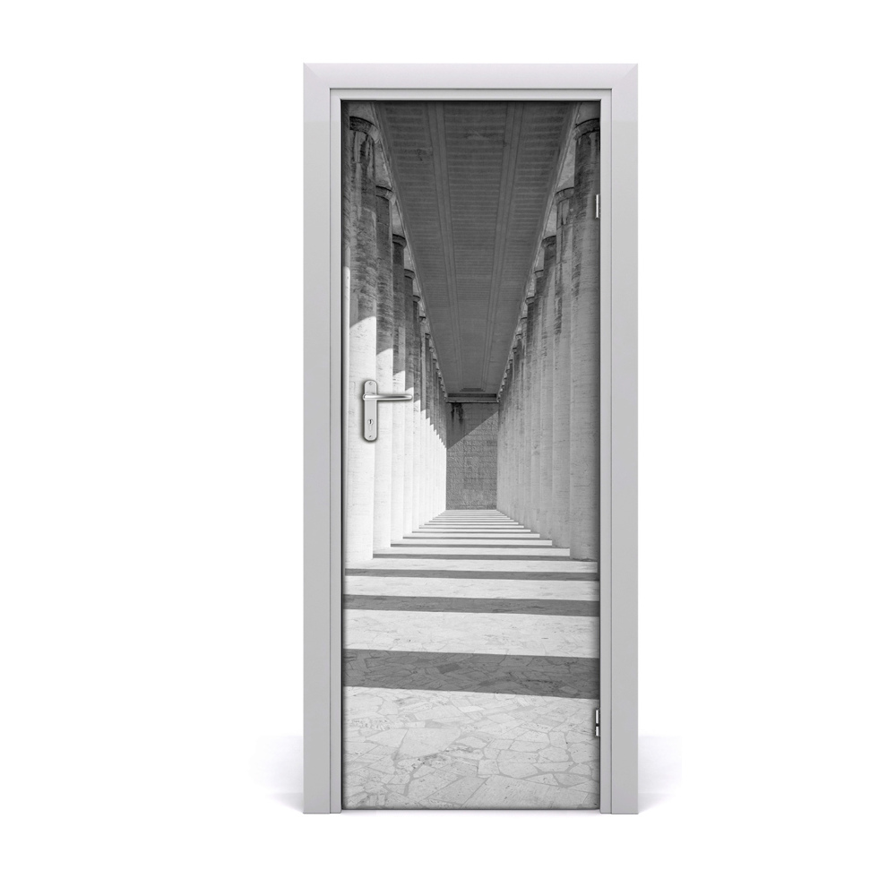 Fototapeta na dvere Chodba čiernobiela