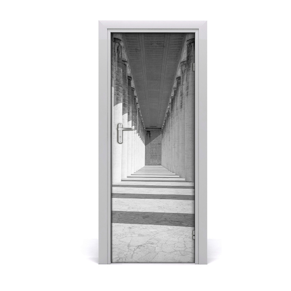 Fototapeta na dvere Chodba čiernobiela