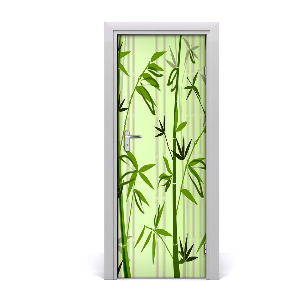 Fototapeta samolepiace na dvere Zelený bambus