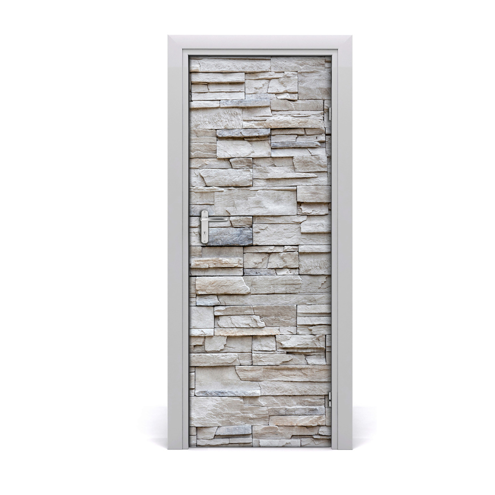 Fototapeta na dvere Sivá kamenná stena