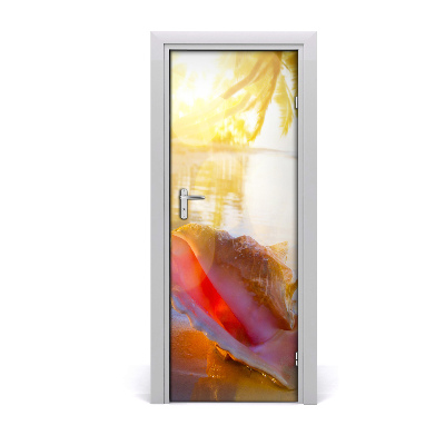 Fototapeta na dvere Veľká mušľa na pláži