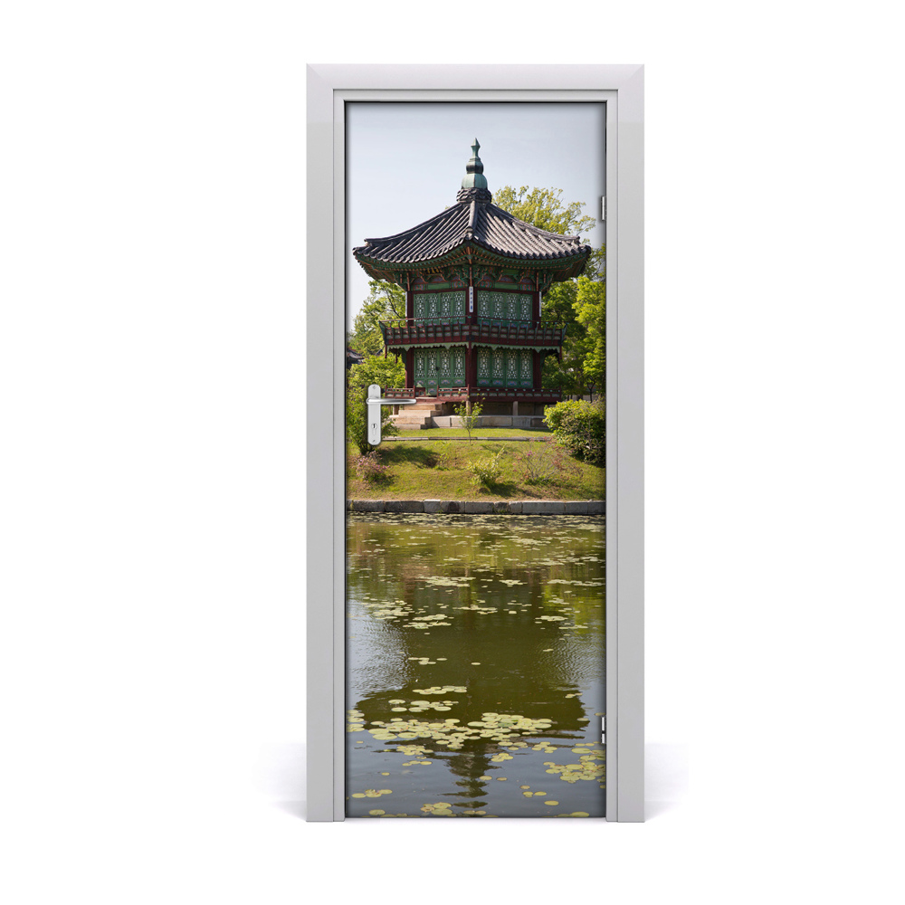 Fototapeta samolepiace na dvere Japonský záhradný domček
