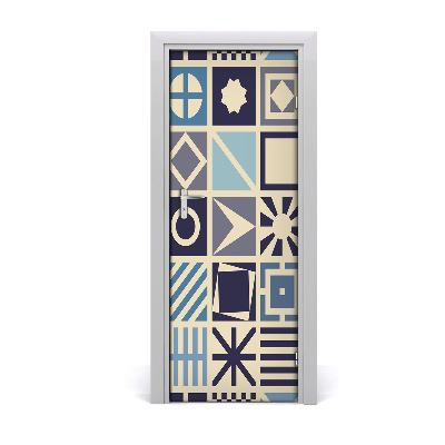 Fototapeta na dvere Vzor v symboloch vo štvorcoch