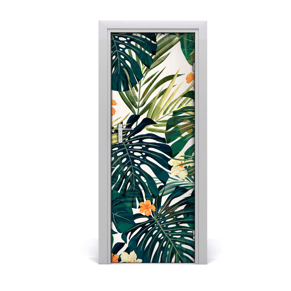 Fototapeta samolepiace na dvere Palmové listy monstera