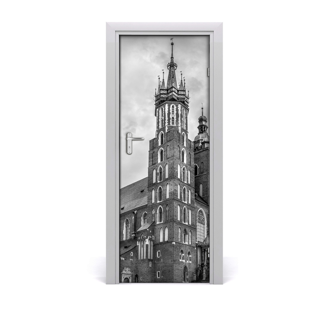 Fototapeta na dvere Krakov Poľsko čiernobiele