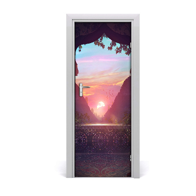 Fototapeta na dvere Ružový východ slnka