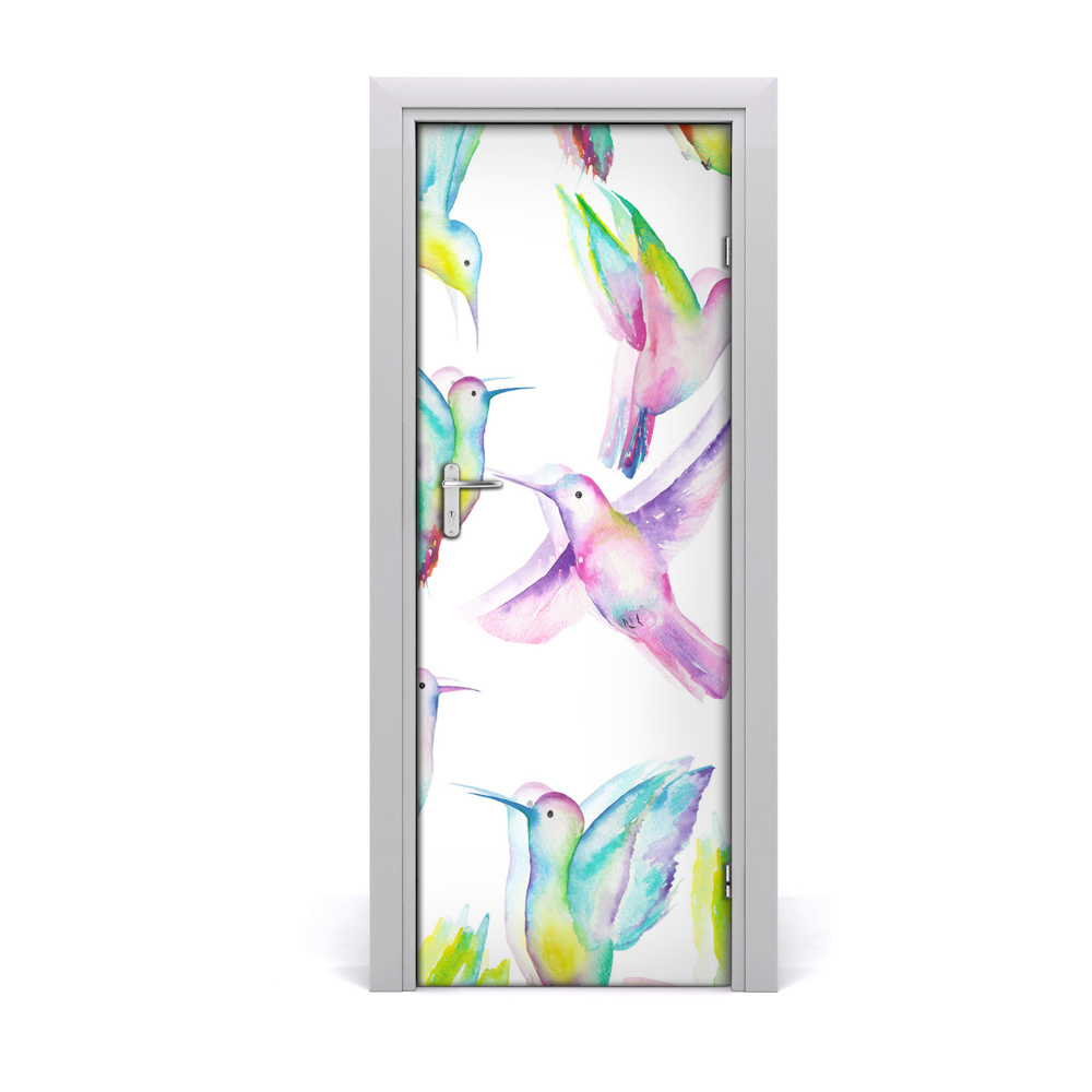 Fototapeta na dvere Farebné kolibríky