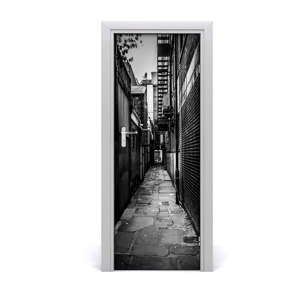 Fototapeta na dvere Mestské ulice čierna a biela