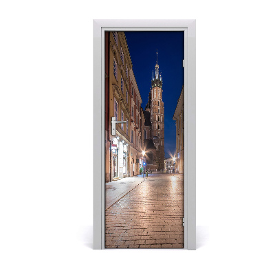 Fototapeta na dvere Krakov Poľsko v noci
