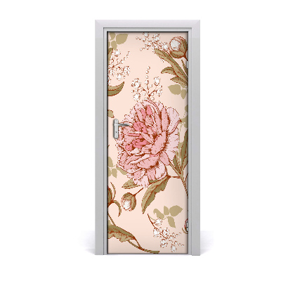 Fototapeta na dvere Pudrové pivonky