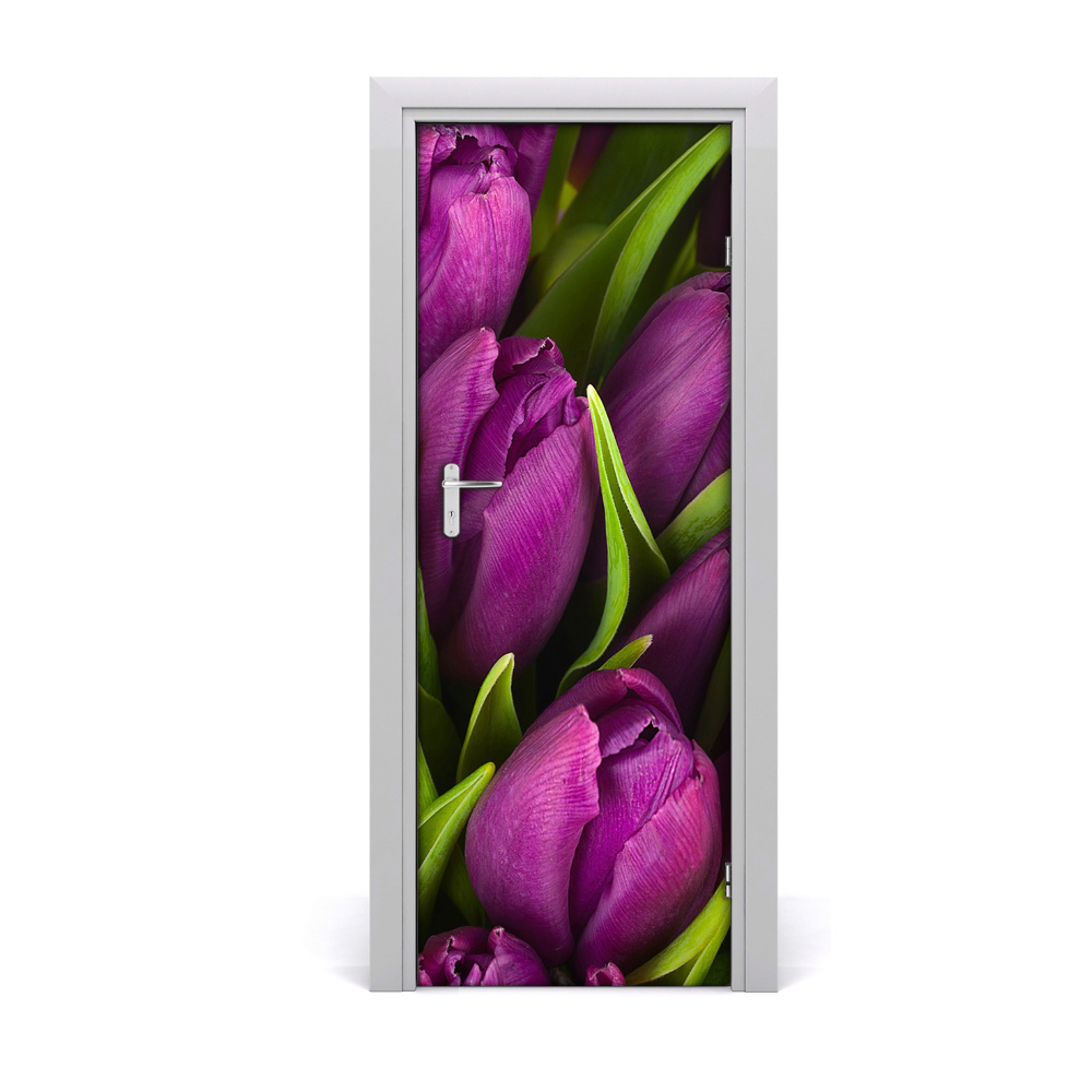 Fototapeta na dvere Fialové tulipány