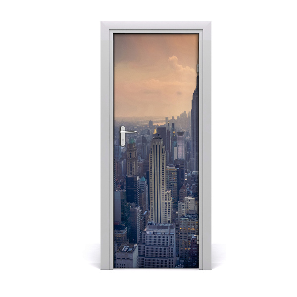 Fototapeta samolepiace na dvere Manhattan New York hmla