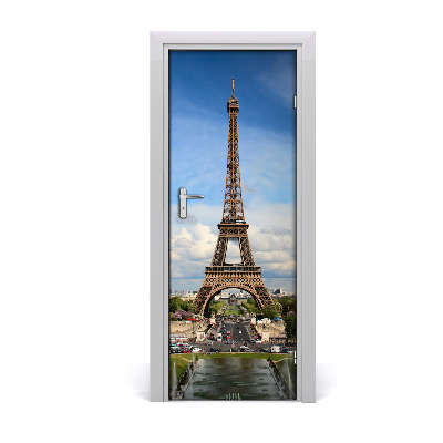 Fototapeta na dvere Eiffelova veža na pozadí oblohy