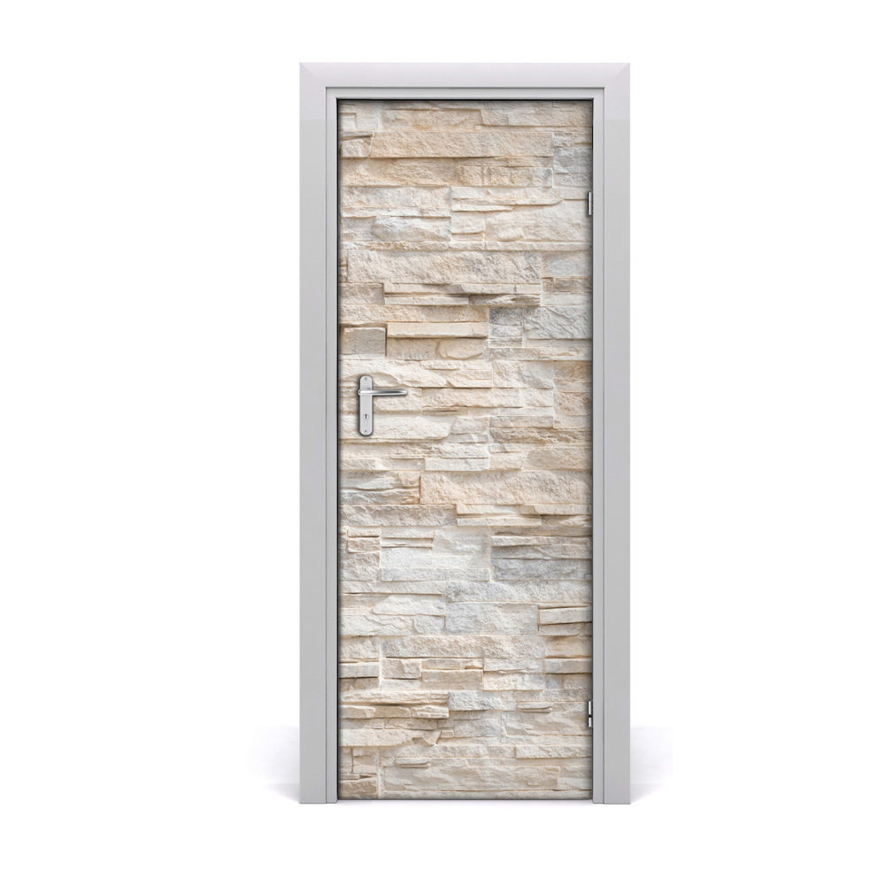 Fototapeta samolepiace na dvere Tehlová kamenná stena