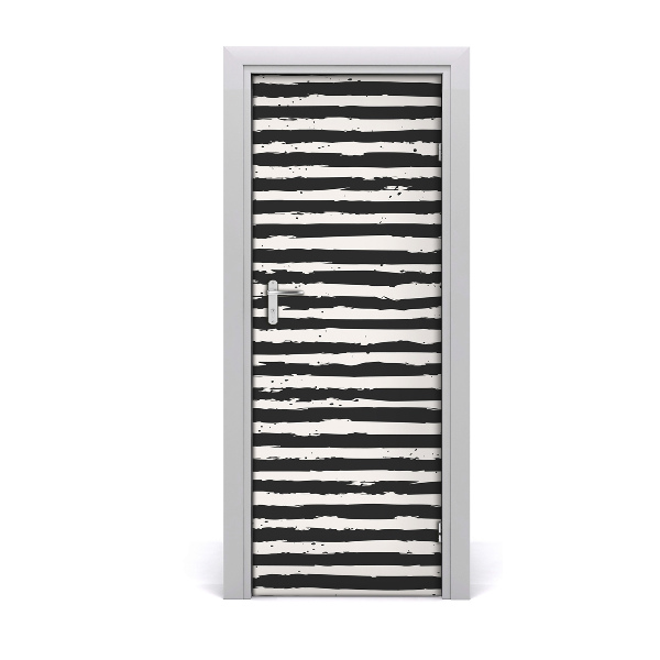 Fototapeta na dvere Čiernobiele horizontálne pruhy