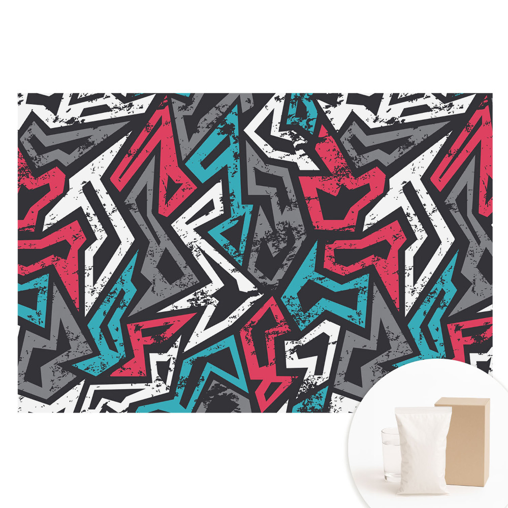 Netkaná tapeta s potlačou Geometrické graffiti s čerstvou energiou