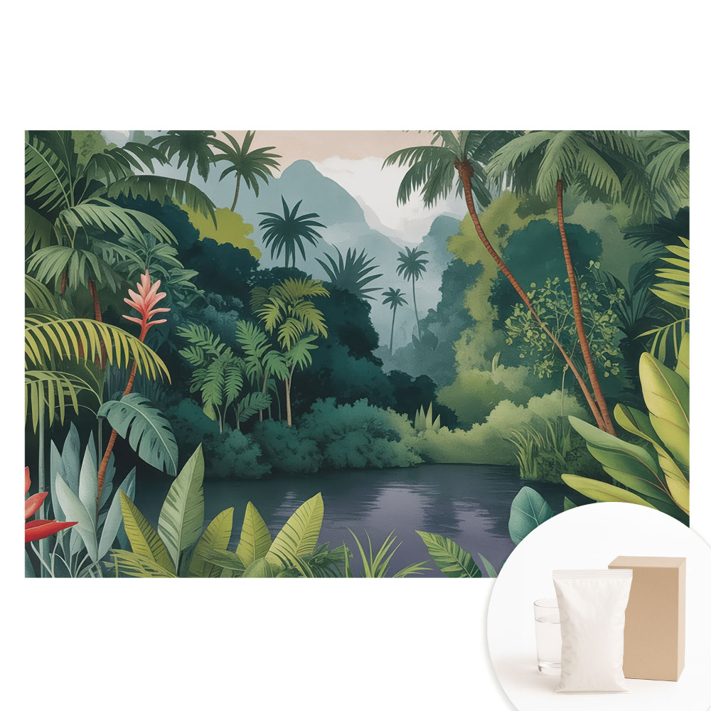 Fototapeta na netkanej textílii Relaxačná harmónia tropickej džungle