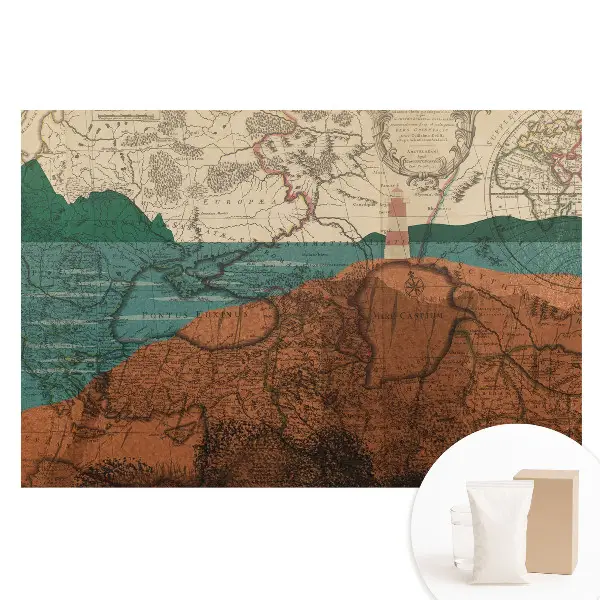 Fototapeta na netkanej textílii Stará mapa s farbami