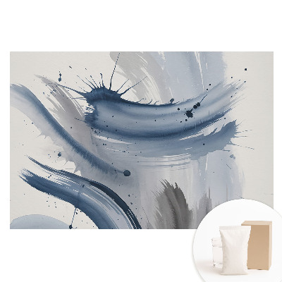 Fototapeta na netkanej textílii Modré abstraktné ťahy štetcom