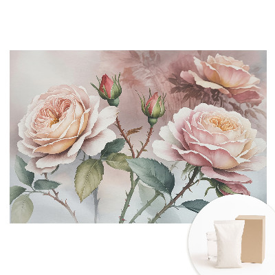 Netkaná fotografická tapeta Romantické kvety klasická elegancia jemnosť