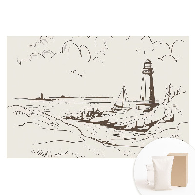 Netkaná tapeta Maják pri mori