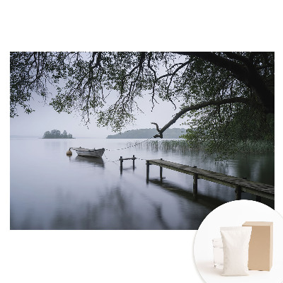 Fototapeta na netkanej textílii Relax pri jazere v pokoji prírody