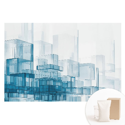 Veľkoplošná fototapeta na stenu Priestorové modré kocky modernity