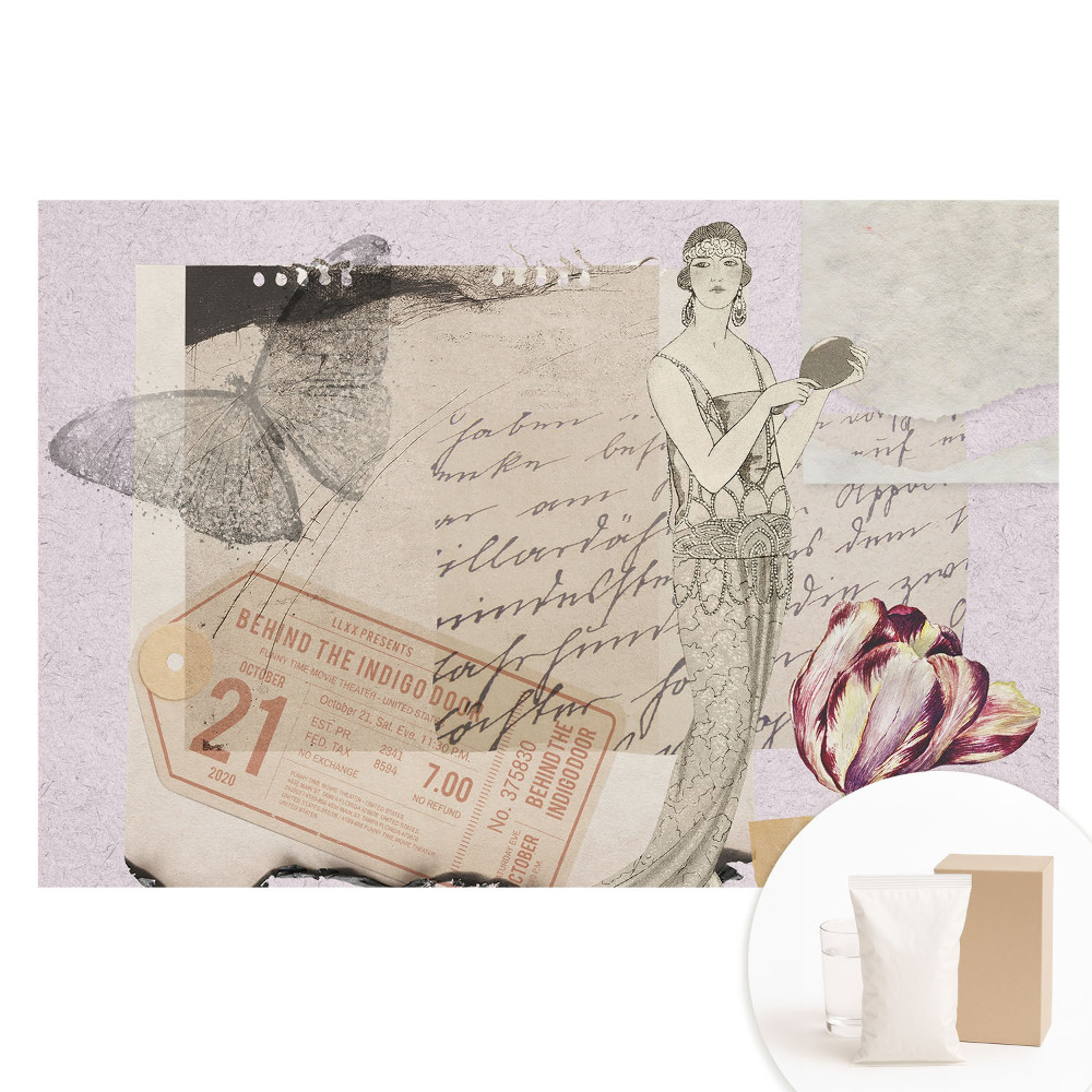 Fototapeta s potlačou na netkanej textílii Retro romantická koláž