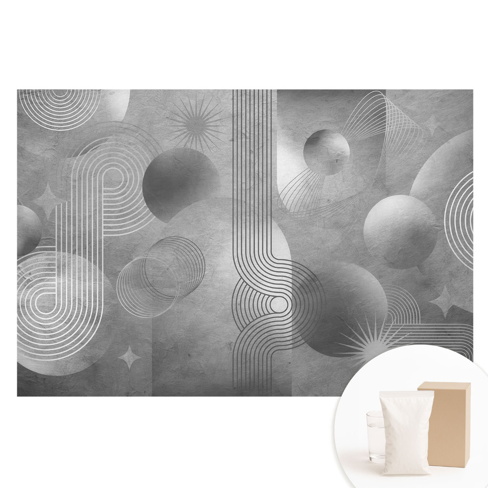 Fototapeta na vliese Geometrické vzory v odtieňoch sivej