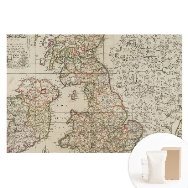 Fototapeta na netkanej textílii Stará mapa Britských ostrovov