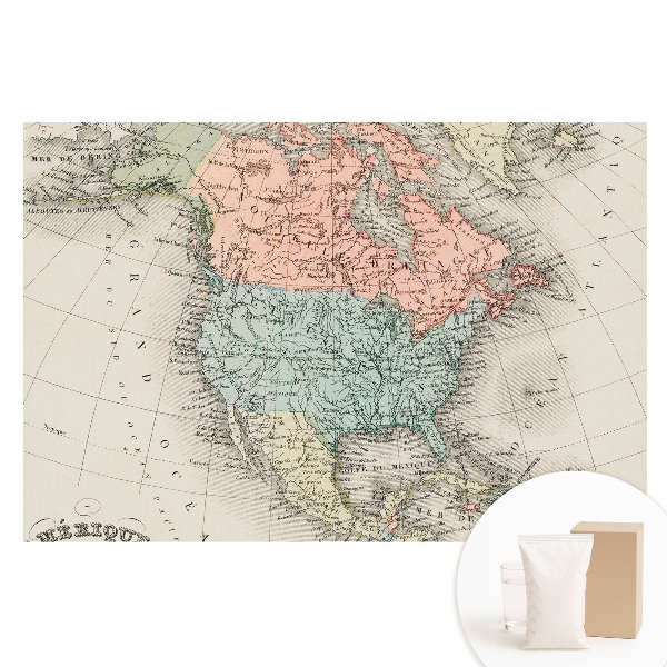 Netkaná fotografická tapeta Klasická mapa Severnej Ameriky