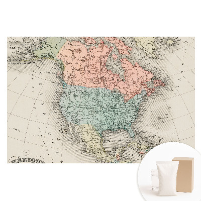 Netkaná fotografická tapeta Klasická mapa Severnej Ameriky