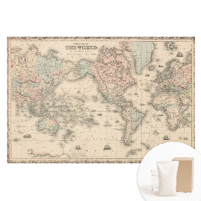 Veľkoplošná fototapeta na stenu Klasická mapa sveta