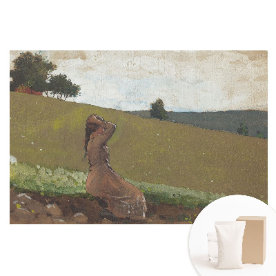 Fototapeta s potlačou na netkanej textílii Idylická žena na kopci