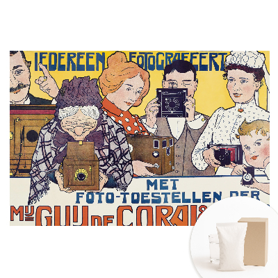 Fototapeta na netkanej textílii Reklama na retro fotoaparát