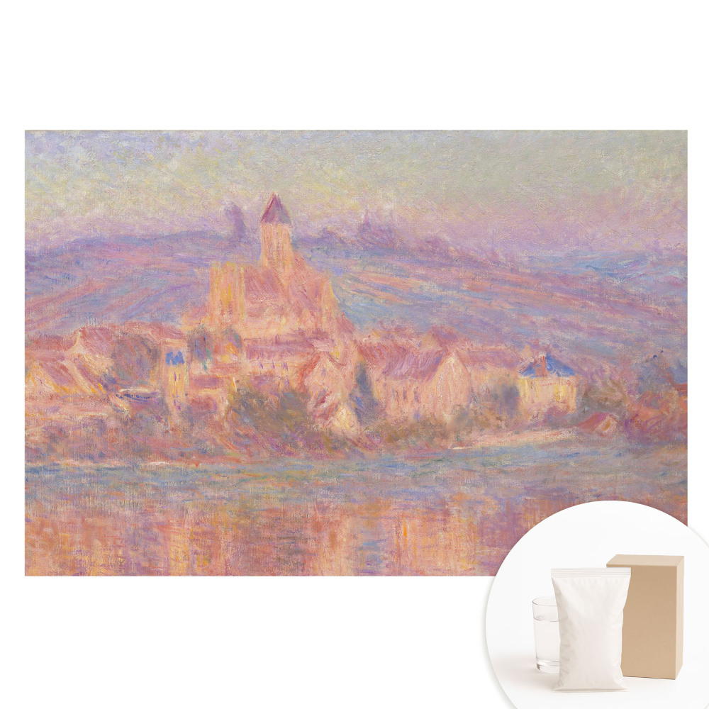 Fototapeta na netkanej textílii Pastelové mesto v kopcoch