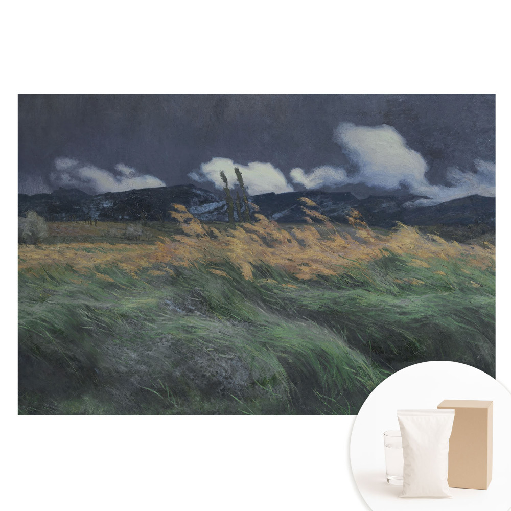 Netkaná fotografická tapeta Krajina s oblakmi a vetrom