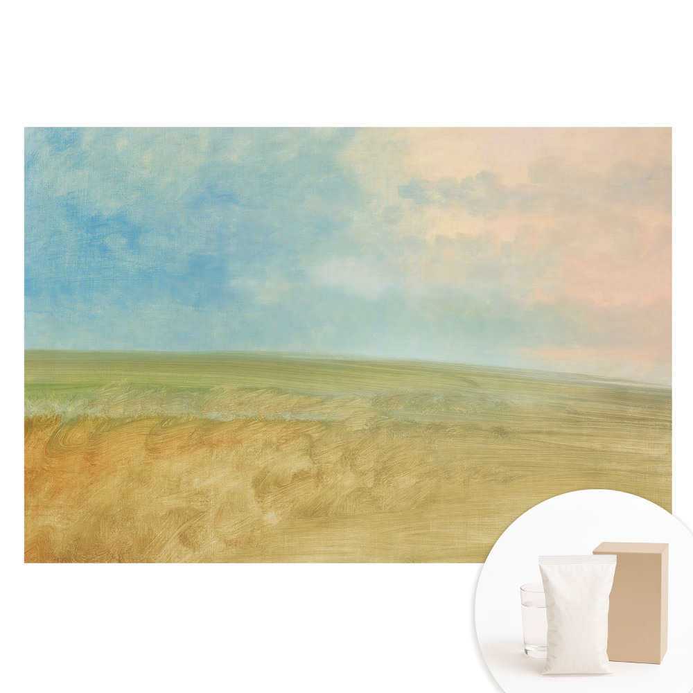 Netkaná tapeta s potlačou Pastelová krajina v abstraktnom štýle