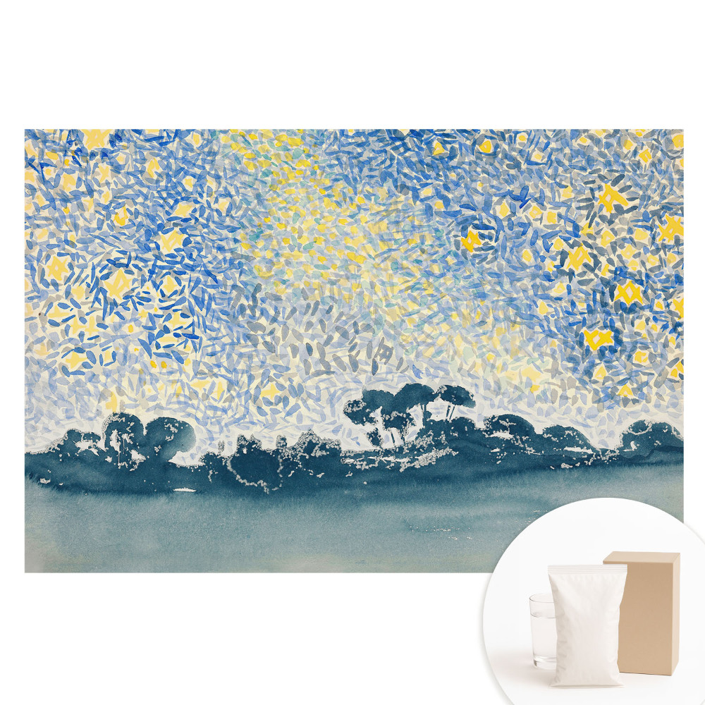 Veľkoplošná fototapeta na stenu Modrožltá obloha plná energie