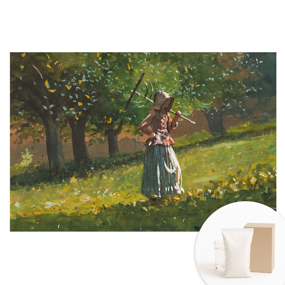 Netkaná fotografická tapeta Dámska prechádzka v parku